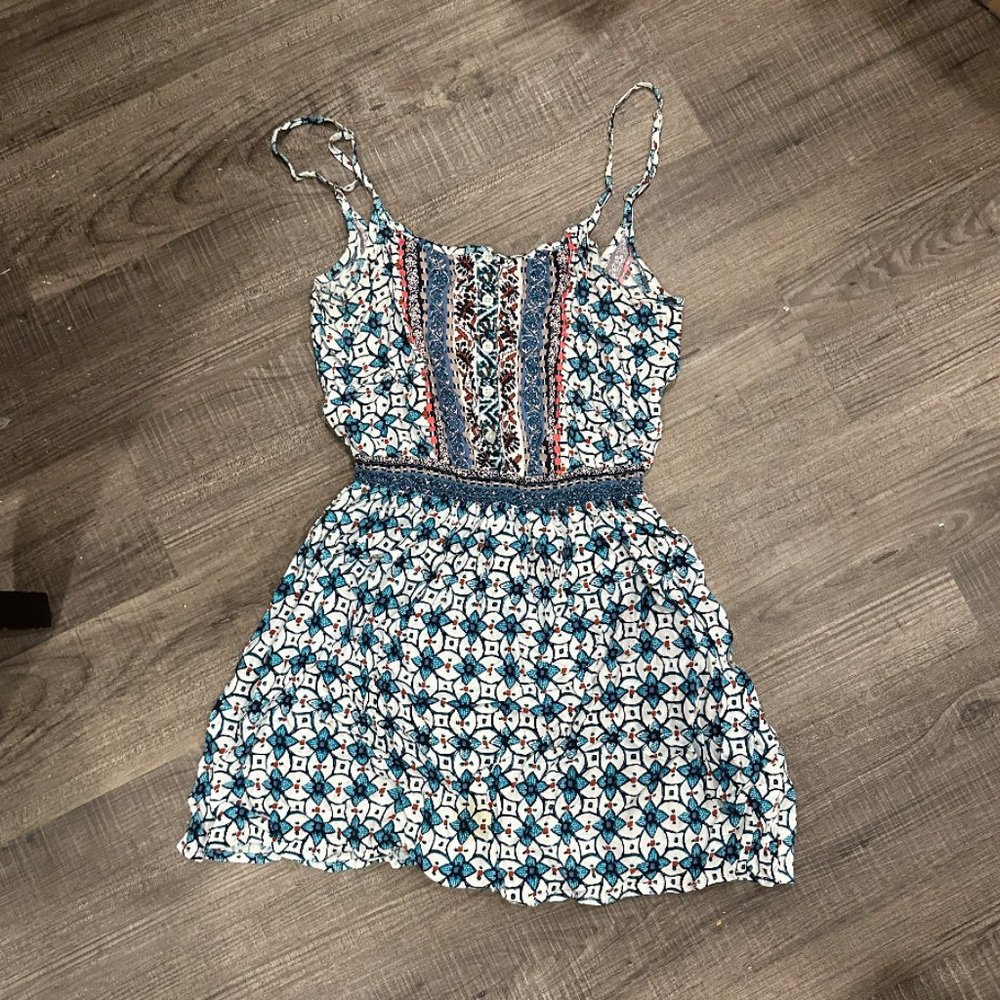 Multicolor Light Weight Aeropostale Dress with Ties in Back